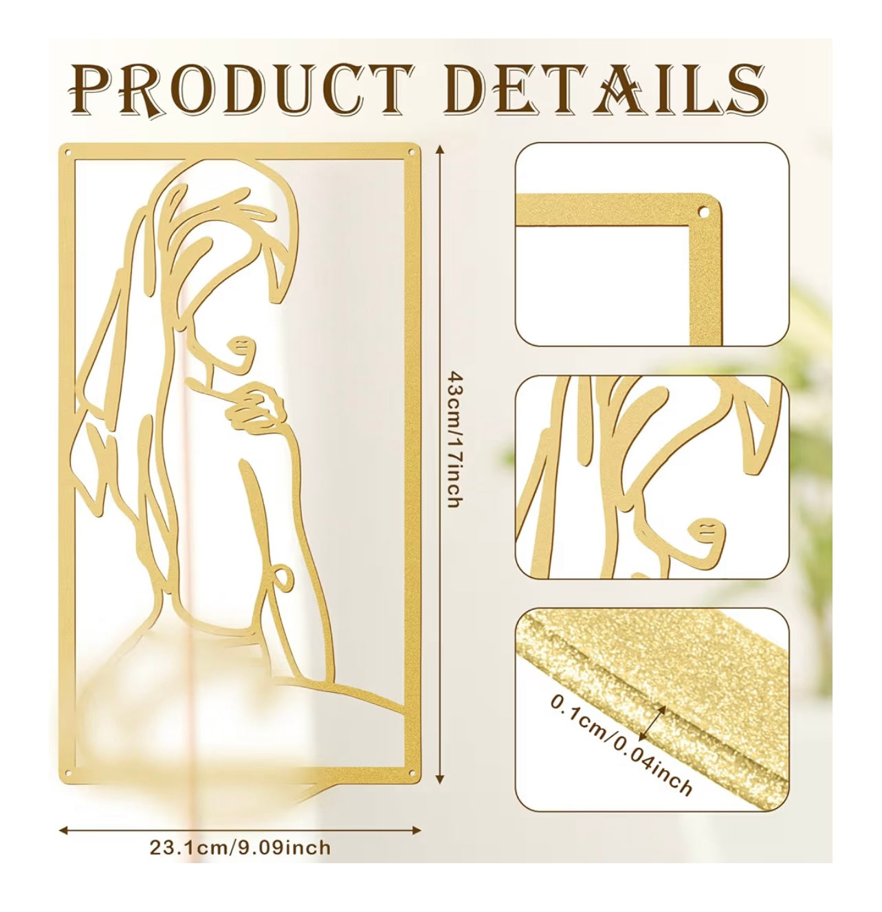 Women Silhouette Wall Art: 3 Piece Set