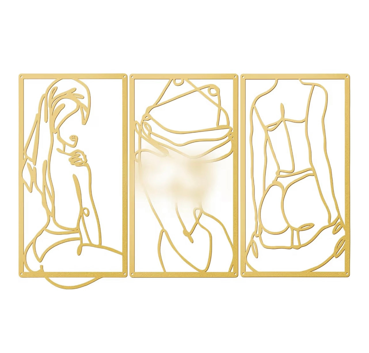 Women Silhouette Wall Art: 3 Piece Set