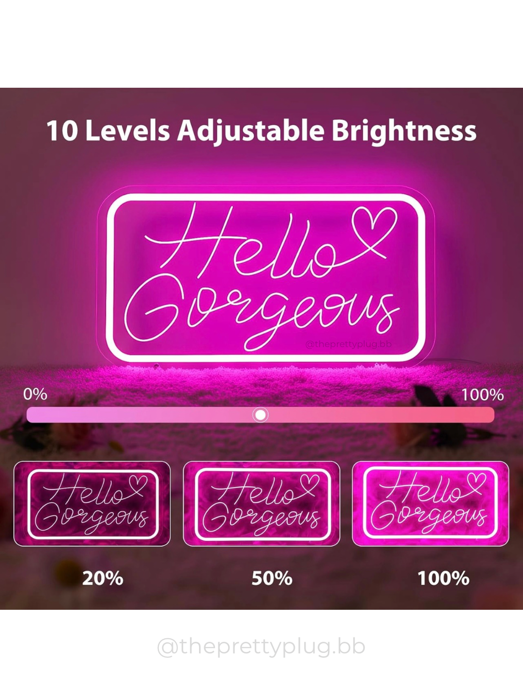 "Hello Gorgeous" Neon Sign