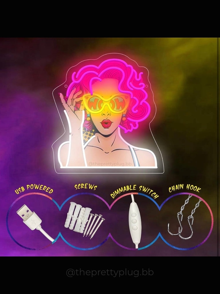 POP ART GIRL Neon Sign