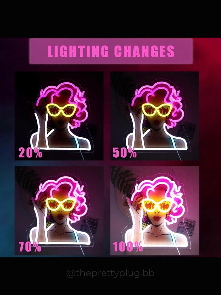 POP ART GIRL Neon Sign